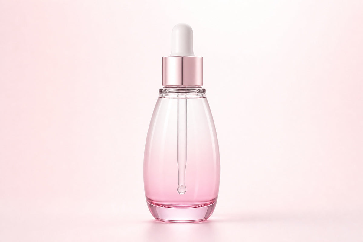 Skin pigmentation essence — clean product photo